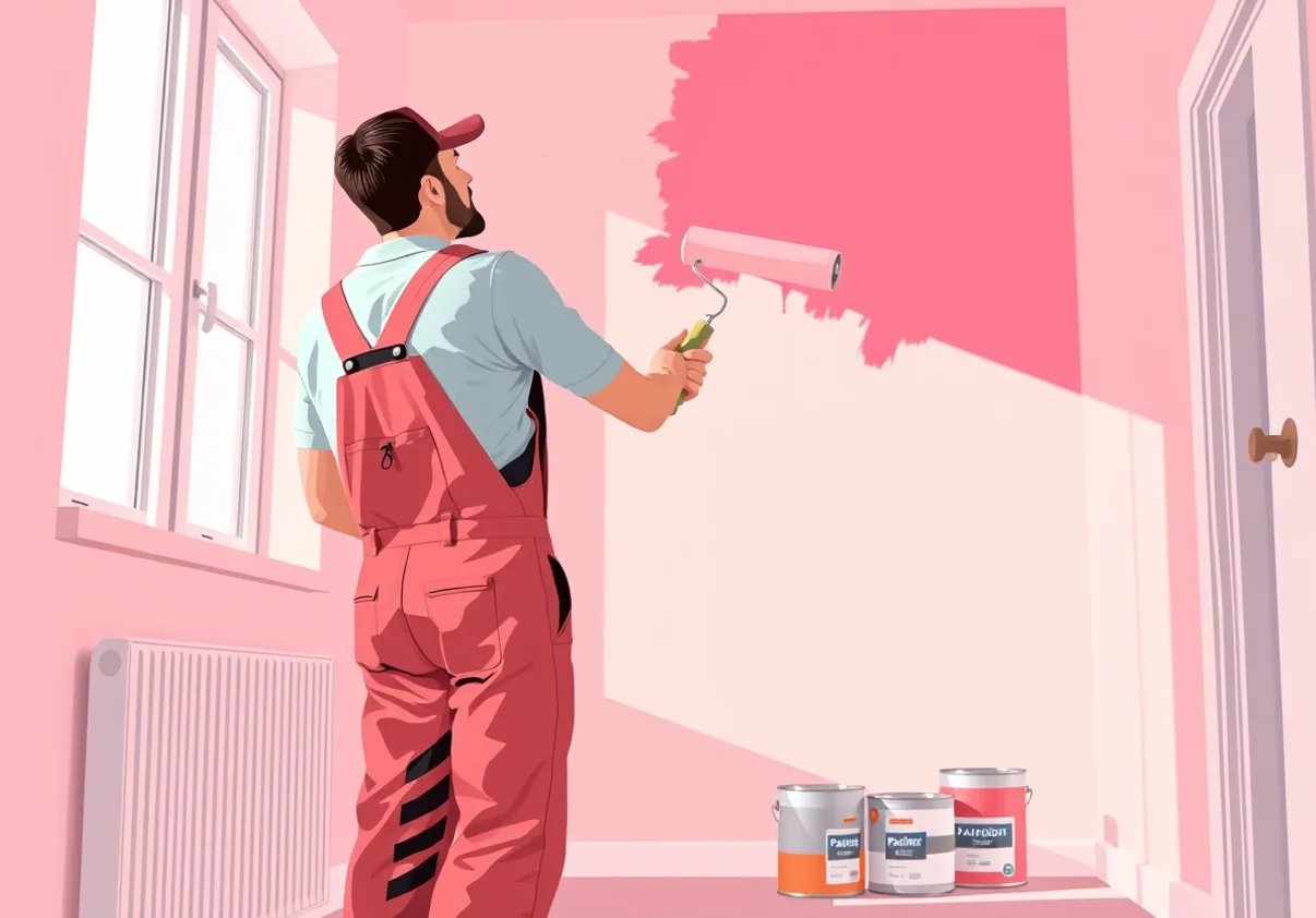 Peintre Eaubonne 95600 en intervention sur un chantier